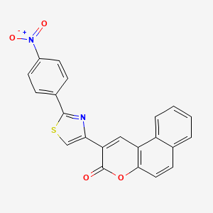 2-[2-(4-nitrophenyl)-1,3-thiazol-4-yl]-3H-benzo[f]chromen-3-one