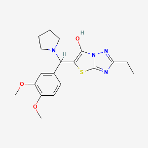 5-((3,4-Dimethoxyphenyl)(pyrrolidin-1-yl)methyl)-2-ethylthiazolo[3,2-b][1,2,4]triazol-6-ol