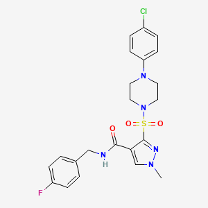 molecular formula C22H23ClFN5O3S B2895108 7-(4-甲基苯基)-3-(2-氧代-2-吡咯烷-1-基乙基)噻吩并[3,2-d]嘧啶-4(3H)-酮 CAS No. 1251707-53-5