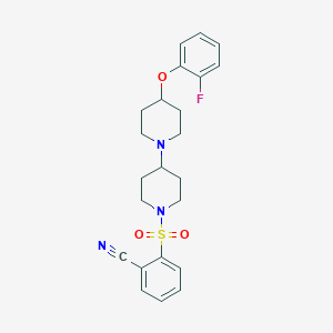 2-((4-(2-Fluorophenoxy)-[1,4'-bipiperidin]-1'-yl)sulfonyl)benzonitrile