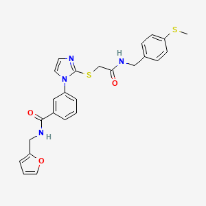 N-(2-furylmethyl)-3-{2-[(2-{[4-(methylthio)benzyl]amino}-2-oxoethyl)thio]-1H-imidazol-1-yl}benzamide