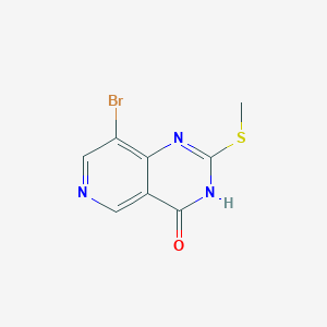 molecular formula C8H6BrN3OS B2895125 8-溴-2-(甲硫基)吡啶并[4,3-d]嘧啶-4(3H)-酮 CAS No. 1709905-39-4