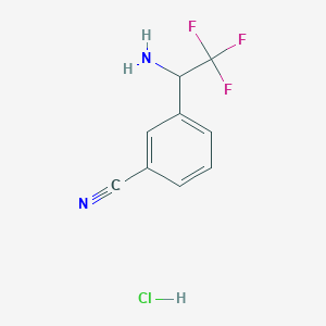 3-(1-Amino-2,2,2-trifluoroethyl)benzonitrile hydrochloride