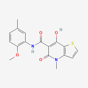 molecular formula C17H16N2O4S B2895134 7-hydroxy-N-(2-methoxy-5-methylphenyl)-4-methyl-5-oxo-4,5-dihydrothieno[3,2-b]pyridine-6-carboxamide CAS No. 1251682-23-1