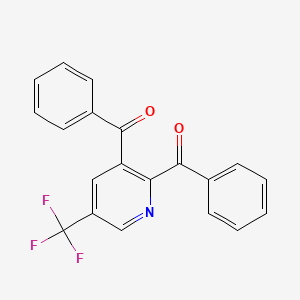 molecular formula C20H12F3NO2 B2895135 [2-Benzoyl-5-(trifluoromethyl)-3-pyridinyl](phenyl)methanone CAS No. 339106-10-4