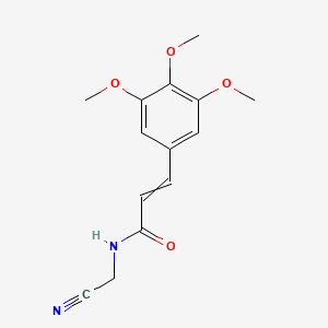 molecular formula C14H16N2O4 B2895136 N-(cyanomethyl)-3-(3,4,5-trimethoxyphenyl)prop-2-enamide CAS No. 521300-50-5