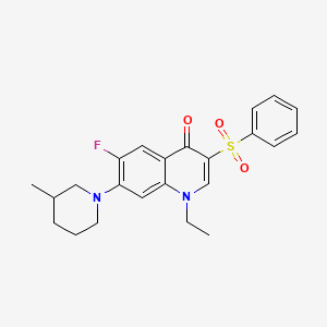 1-ethyl-6-fluoro-7-(3-methylpiperidin-1-yl)-3-(phenylsulfonyl)quinolin-4(1H)-one