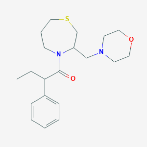 molecular formula C20H30N2O2S B2895149 1-(3-(吗啉甲基)-1,4-噻吩-4-基)-2-苯基丁-1-酮 CAS No. 1421515-94-7