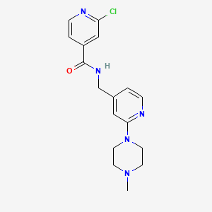molecular formula C17H20ClN5O B2895154 2-chloro-N-{[2-(4-methylpiperazin-1-yl)pyridin-4-yl]methyl}pyridine-4-carboxamide CAS No. 1223340-69-9