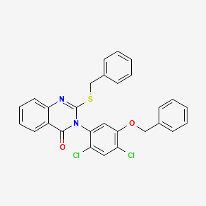 2-Benzylsulfanyl-3-(2,4-dichloro-5-phenylmethoxyphenyl)quinazolin-4-one