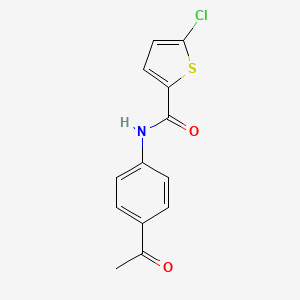 molecular formula C13H10ClNO2S B2895165 N-(4-acetylphenyl)-5-chlorothiophene-2-carboxamide CAS No. 391225-63-1