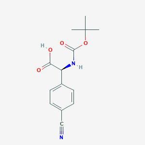 (S)-2-((Tert-butoxycarbonyl)amino)-2-(4-cyanophenyl)acetic acid