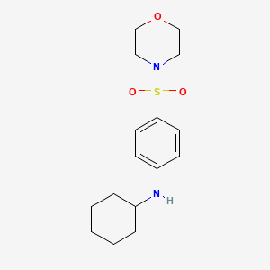 molecular formula C16H24N2O3S B2895181 4-{[4-(Cyclohexylamino)phenyl]sulfonyl}morpholine CAS No. 648408-18-8