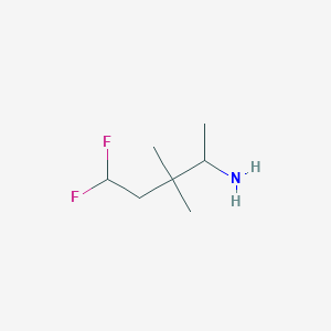 molecular formula C7H15F2N B2895193 5,5-Difluoro-3,3-dimethylpentan-2-amine CAS No. 2248333-67-5