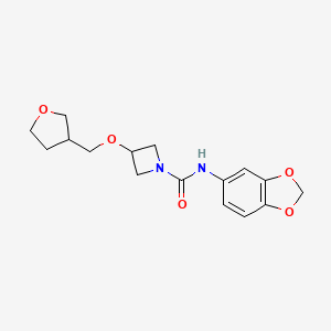 N-(benzo[d][1,3]dioxol-5-yl)-3-((tetrahydrofuran-3-yl)methoxy)azetidine-1-carboxamide