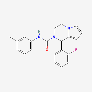 molecular formula C21H20FN3O B2895207 1-(2-氟苯基)-N-(间甲苯基)-3,4-二氢吡咯并[1,2-a]吡嗪-2(1H)-甲酰胺 CAS No. 899749-79-2