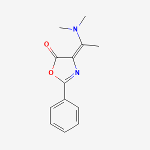 molecular formula C13H14N2O2 B2895213 4-[(E)-1-(二甲氨基)乙叉基]-2-苯基-1,3-恶唑-5(4H)-酮 CAS No. 220684-41-3