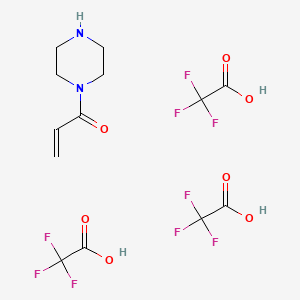molecular formula C13H15F9N2O7 B2895215 1-(哌嗪-1-基)丙-2-烯-1-酮; 三(三氟乙酸) CAS No. 2172241-28-8
