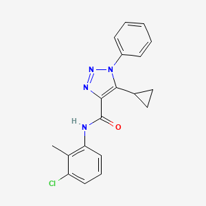 molecular formula C19H17ClN4O B2895218 N-(3-chloro-2-methylphenyl)-5-cyclopropyl-1-phenyl-1H-1,2,3-triazole-4-carboxamide CAS No. 954773-84-3