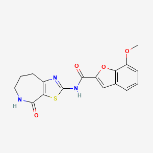 7-methoxy-N-(4-oxo-5,6,7,8-tetrahydro-4H-thiazolo[5,4-c]azepin-2-yl)benzofuran-2-carboxamide