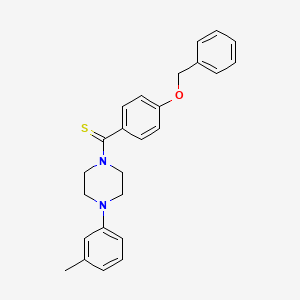molecular formula C25H26N2OS B2895222 (4-(Benzyloxy)phenyl)(4-(m-tolyl)piperazin-1-yl)methanethione CAS No. 314259-99-9