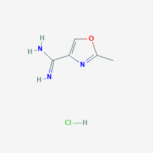 molecular formula C5H8ClN3O B2895228 2-Methyl-1,3-oxazole-4-carboximidamide;hydrochloride CAS No. 2580248-48-0