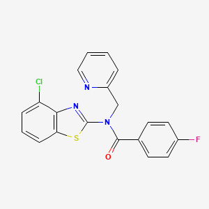 N-(4-chlorobenzo[d]thiazol-2-yl)-4-fluoro-N-(pyridin-2-ylmethyl)benzamide