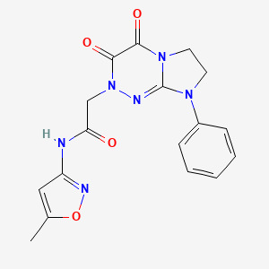 2-(3,4-dioxo-8-phenyl-3,4,7,8-tetrahydroimidazo[2,1-c][1,2,4]triazin-2(6H)-yl)-N-(5-methylisoxazol-3-yl)acetamide