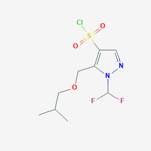 1-(difluoromethyl)-5-(isobutoxymethyl)-1H-pyrazole-4-sulfonyl chloride
