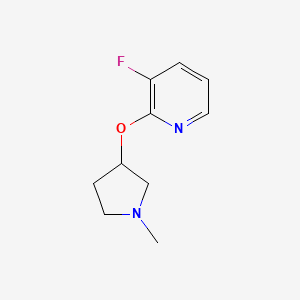 molecular formula C10H13FN2O B2895250 3-Fluoro-2-[(1-methylpyrrolidin-3-yl)oxy]pyridine CAS No. 2199302-38-8