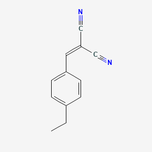 molecular formula C12H10N2 B2895253 2-[(4-Ethylphenyl)methylidene]propanedinitrile CAS No. 215817-85-9