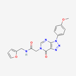 molecular formula C18H16N6O4 B2895258 N-(2-furylmethyl)-2-[3-(4-methoxyphenyl)-7-oxo-3,7-dihydro-6H-[1,2,3]triazolo[4,5-d]pyrimidin-6-yl]acetamide CAS No. 847387-16-0