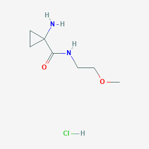 molecular formula C7H15ClN2O2 B2895261 1-氨基-N-(2-甲氧基乙基)环丙烷-1-甲酰胺盐酸盐 CAS No. 1909337-10-5