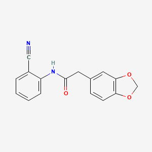 2-(benzo[d][1,3]dioxol-5-yl)-N-(2-cyanophenyl)acetamide