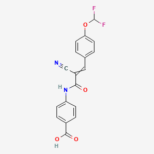 4-{2-Cyano-3-[4-(difluoromethoxy)phenyl]prop-2-enamido}benzoic acid