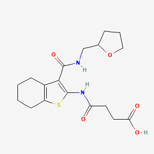 3-({3-[(Oxolan-2-ylmethyl)carbamoyl]-4,5,6,7-tetrahydro-1-benzothiophen-2-yl}carbamoyl)propanoic acid