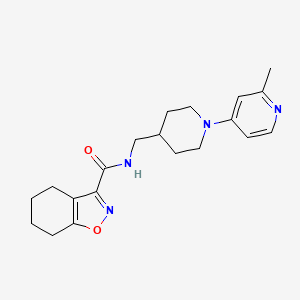 molecular formula C20H26N4O2 B2895290 N-((1-(2-甲基吡啶-4-基)哌啶-4-基)甲基)-4,5,6,7-四氢苯并[d]异噁唑-3-甲酰胺 CAS No. 2034286-42-3