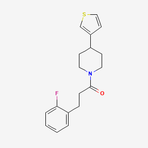 3-(2-Fluorophenyl)-1-(4-(thiophen-3-yl)piperidin-1-yl)propan-1-one