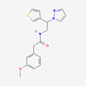 N-(2-(1H-pyrazol-1-yl)-2-(thiophen-3-yl)ethyl)-2-(3-methoxyphenyl)acetamide