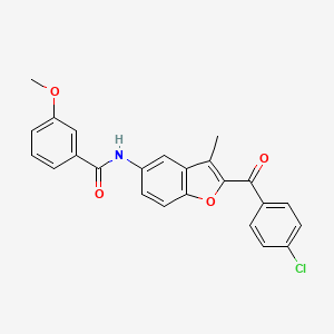 N-[2-(4-chlorobenzoyl)-3-methyl-1-benzofuran-5-yl]-3-methoxybenzamide