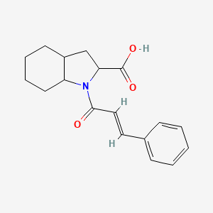 molecular formula C18H21NO3 B2895320 1-(3-phenylprop-2-enoyl)-octahydro-1H-indole-2-carboxylic acid CAS No. 1798900-60-3