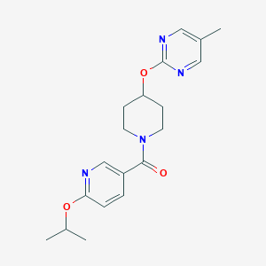 [4-(5-Methylpyrimidin-2-yl)oxypiperidin-1-yl]-(6-propan-2-yloxypyridin-3-yl)methanone