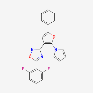 5-(2,6-difluorophenyl)-3-[5-phenyl-2-(1H-pyrrol-1-yl)-3-furyl]-1,2,4-oxadiazole