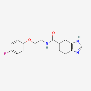 molecular formula C16H18FN3O2 B2895347 N-(2-(4-fluorophenoxy)ethyl)-4,5,6,7-tetrahydro-1H-benzo[d]imidazole-5-carboxamide CAS No. 2034503-47-2