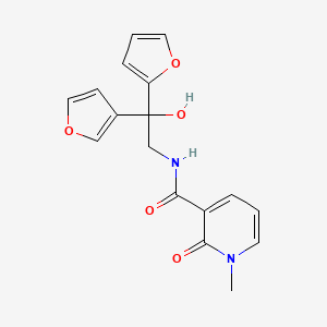 N-(2-(furan-2-yl)-2-(furan-3-yl)-2-hydroxyethyl)-1-methyl-2-oxo-1,2-dihydropyridine-3-carboxamide