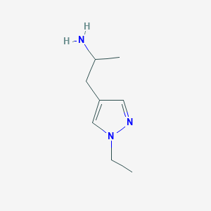 molecular formula C8H15N3 B2895356 1-(1-ethyl-1H-pyrazol-4-yl)propan-2-amine CAS No. 1249855-10-4