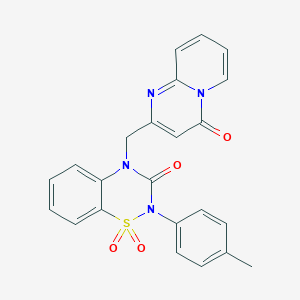 2-(4-methylphenyl)-4-[(4-oxo-4H-pyrido[1,2-a]pyrimidin-2-yl)methyl]-2H-1,2,4-benzothiadiazin-3(4H)-one 1,1-dioxide
