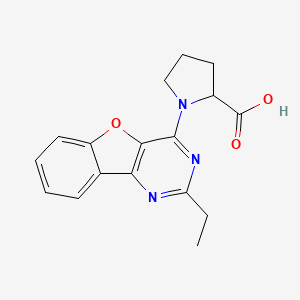 1-(2-Ethylbenzofuro[3,2-d]pyrimidin-4-yl)pyrrolidine-2-carboxylic acid
