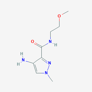 molecular formula C8H14N4O2 B2895369 4-Amino-N-(2-methoxyethyl)-1-methyl-1H-pyrazole-3-carboxamide CAS No. 1489854-51-4