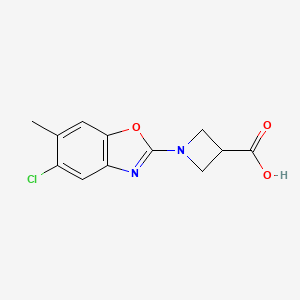 1-(5-Chloro-6-methylbenzo[d]oxazol-2-yl)azetidine-3-carboxylic acid